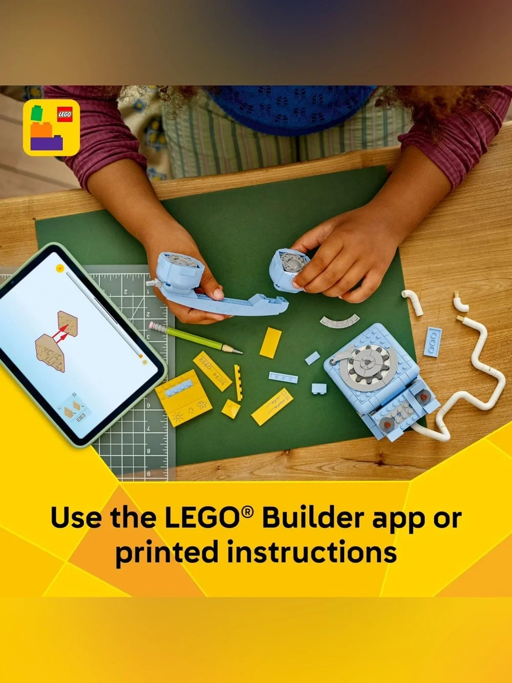 LEGO Creator 3 in 1 Retro Telephone Building Toy - Home Decor for Bedroom or Kid